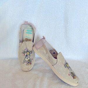 Women’s Disney Fabric TOMS Flats, Size 8.5